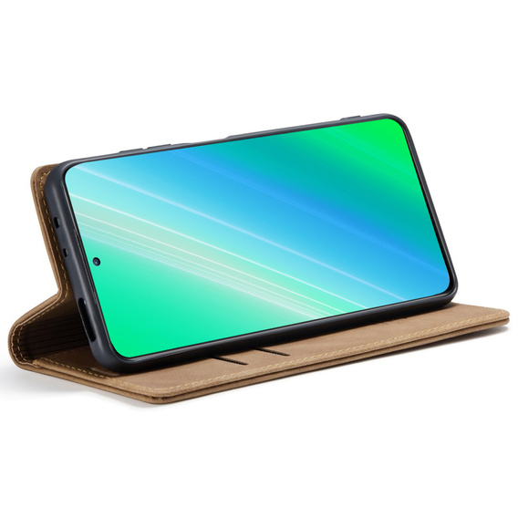 Pouzdro pro Samsung Galaxy A54, ERBORD Vintage peněženka s klopou, hnědé