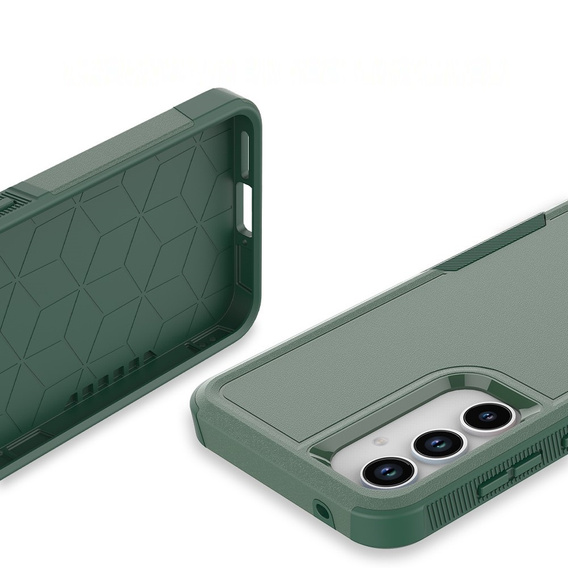 Pancéřované pouzdro pro Samsung Galaxy A55 5G, Dual Shockproof, tmavě zelené