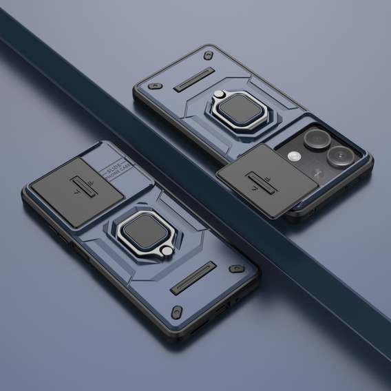 Pouzdro pro Xiaomi Redmi Note 13 5G, KickStand Camera Lens, modré