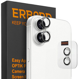 2x ERBORD OPTIK Pro tvrzené sklo pro fotoaparát iPhone 16 / 16 Plus, černé