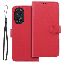 Klopové pouzdro pro Oppo A58 4G, Crazy Horse Wallet, červené