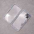 Pouzdro pro iPhone 13, Magnetic Dual Glass, modré