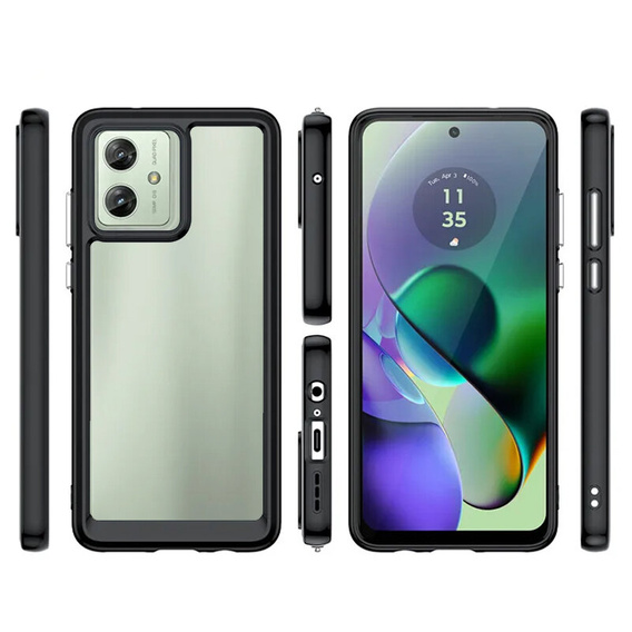 Pouzdro pro Motorola Moto G54 5G, Fusion Hybrid, transparentní / černé