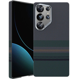 Pouzdro BENKS Kevlar pro Samsung Galaxy S25 Ultra, pro MagSafe, Carbon Fiber, černé