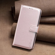Klopové pouzdro pro Samsung Galaxy A25 5G, BINFEN Wallet, růžové rose gold  + 9H sklo 