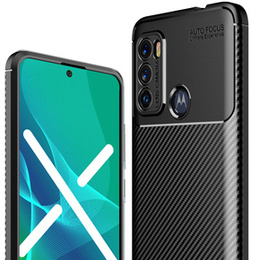 Pouzdro pro Motorola Moto G60, Carbon Gel, černé