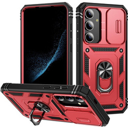 Pouzdro pro Samsung Galaxy S24+ Plus, CamShield Slide, červené / černé