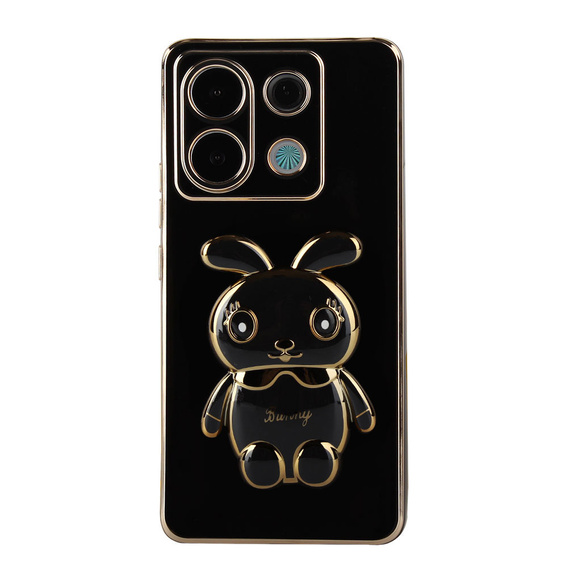 Pouzdro pro Xiaomi Redmi Note 13 Pro 5G, Rabbit, černé + 9H tvrzené sklo
