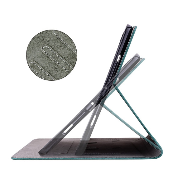 Pouzdro pro Lenovo Tab M9, Wallet Pen Slot, zelené