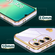 Pouzdro pro Samsung Galaxy A26, Electro heart, fialové + sklo 9H