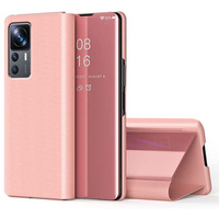 Pouzdro pro Xiaomi 12T / 12T Pro, Clear View, růžové rose gold