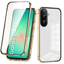 Pouzdro pro Samsung Galaxy A26, Magnetic Dual Glass, zlaté