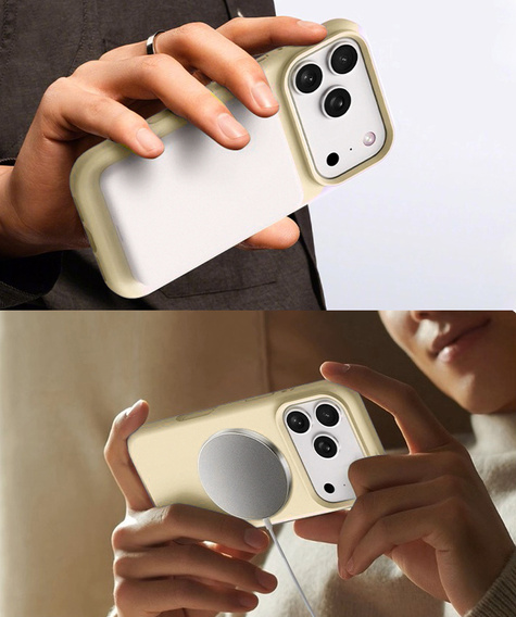 Silikonové pouzdro pro iPhone 17 Pro Max, pro MagSafe, proti nárazu, žluté