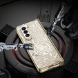 Pouzdro pro Samsung Galaxy Z Fold 5 5G, Mechanical Legend, zlaté