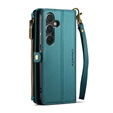 Pouzdro CASEME pro Samsung Galaxy A55 5G, RFID Leather Wallet, s popruhem přes rameno, zelené