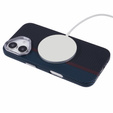 Pouzdro pro iPhone 16 Plus, Carbon Fiber MagSafe, černá / modrá