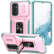Pancéřové pouzdro pro Samsung Galaxy A54 5G, pancéřový kroužek Slide Ring, růžové