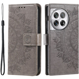 Klopové pouzdro pro OnePlus 12 5G, Mandala, šedé