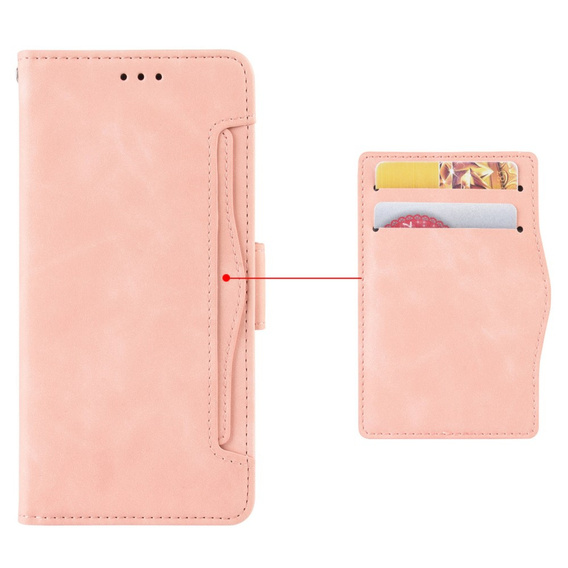 Klopové pouzdro pro Realme 14 5G / Realme 14T 5G, Card Slot, růžové