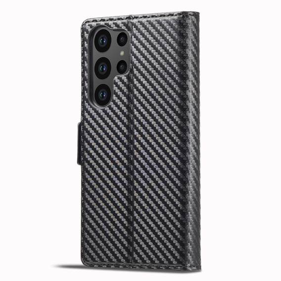 Klopové pouzdro pro Samsung Galaxy S23 Ultra, Carbon LC.IMEEKE, černé