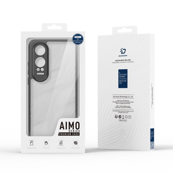 Pouzdro DuxDucis pro OnePlus Nord CE4 Lite, Aimo case, transparentní / černé