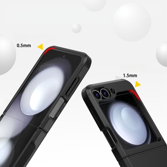 Pancéřované pouzdro pro Samsung Galaxy Z Flip7 FE / Z Flip6, Armor Shockproof, černé