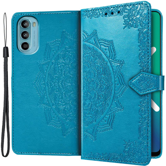 Klopové pouzdro pro Motorola Moto G52 / G82 5G, Mandala, modré