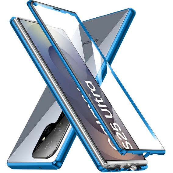 Pouzdro pro Samsung Galaxy S25 Ultra, Magnetic Dual Glass, modré