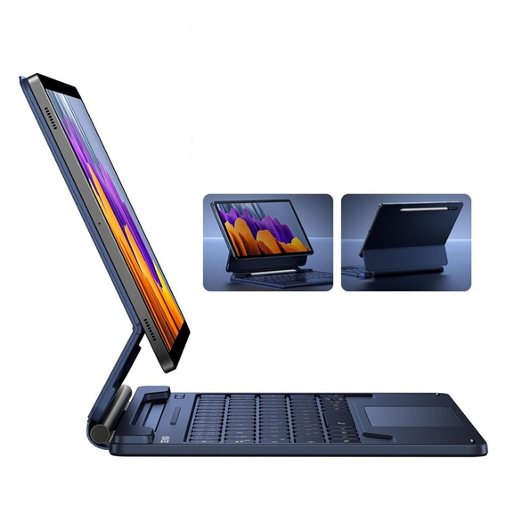 Pouzdro s klávesnicí pro Samsung Galaxy Tab S9 / S9 FE / S10 FE, Dexnor Magnetic Keyboard Touchpad, modré