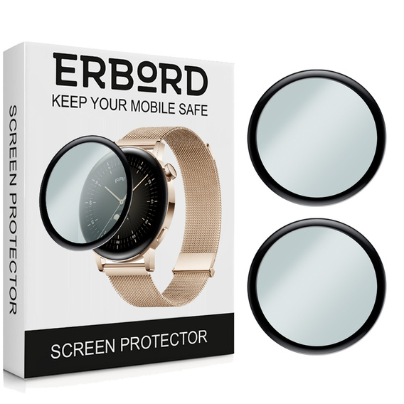 2x hybridní sklo ERBORD pro Huawei Watch GT 3 42mm
