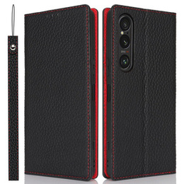 Kožené pouzdro pro Sony Xperia 1 VI, ERBORD Grain Leather, černé