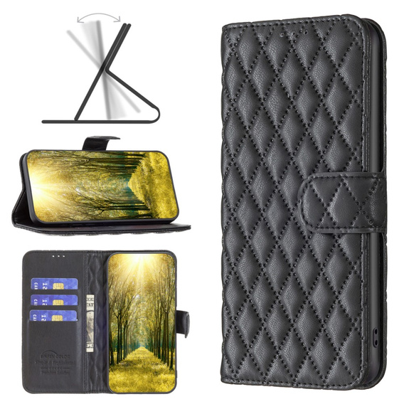 Klopové pouzdro pro Samsung Galaxy A05s, Wallet, BINFEN COLOR, černé