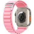Nylonový řemínek pro Apple Watch 1/2/3/4/5/6/7/8/SE/ULTRA 42/44/45/49 mm, růžový 