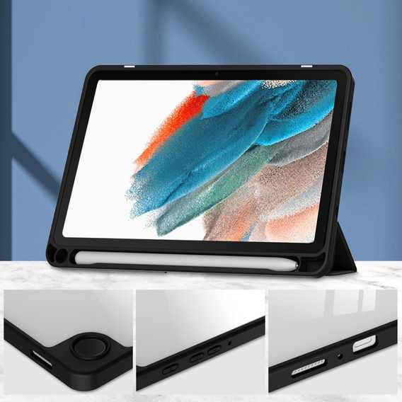 Pouzdro pro Samsung Galaxy Tab A9, Smartcase Hybrid, se slotem na stylus, černé