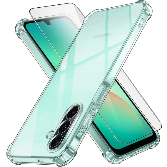 Pouzdro pro Samsung Galaxy A26, Erbord Dropproof, průhledné + sklo