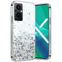 Pouzdro pro Oppo Reno7 Lite 5G, Glittery, průhledné