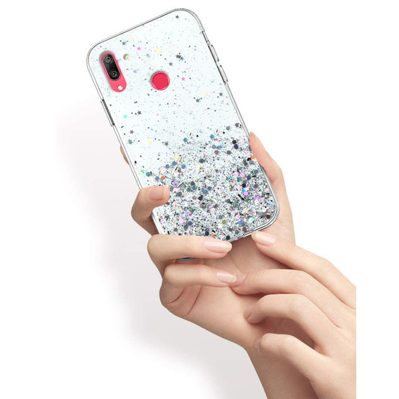 Pouzdro pro Huawei Y7 2019, Glittery, průhledné