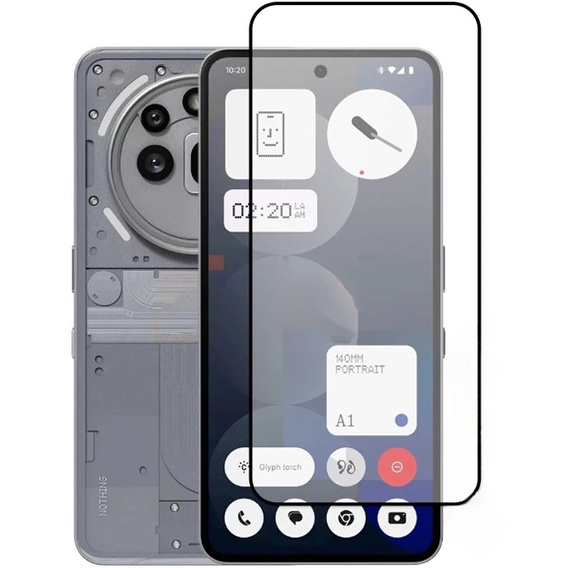 3D tvrzené sklo pro Nothing Phone 3A Pro, černý rámeček