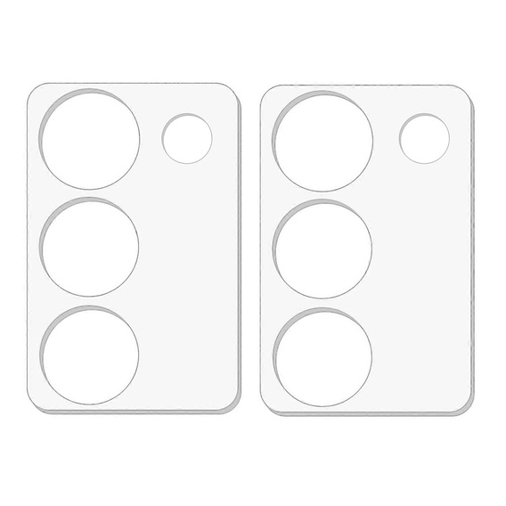 2x ERBORD Tvrzené sklo na fotoaparát pro Realme 12 Pro / 12 Pro+, průhledné