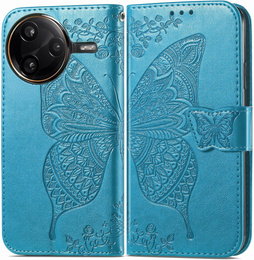 Klopové pouzdro pro Xiaomi Poco F7 Pro, Butterfly, modré