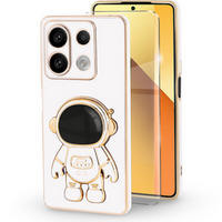 Pouzdro pro Xiaomi Redmi Note 13 5G, Astronaut, bílé + 9H tvrzené sklo