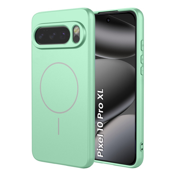 Silikonové pouzdro pro Google Pixel 10 Pro XL, pro MagSafe, zelené