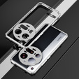 Pouzdro pro Xiaomi 15 Ultra, Armor Bumper, s krytem objektivu, stříbrné