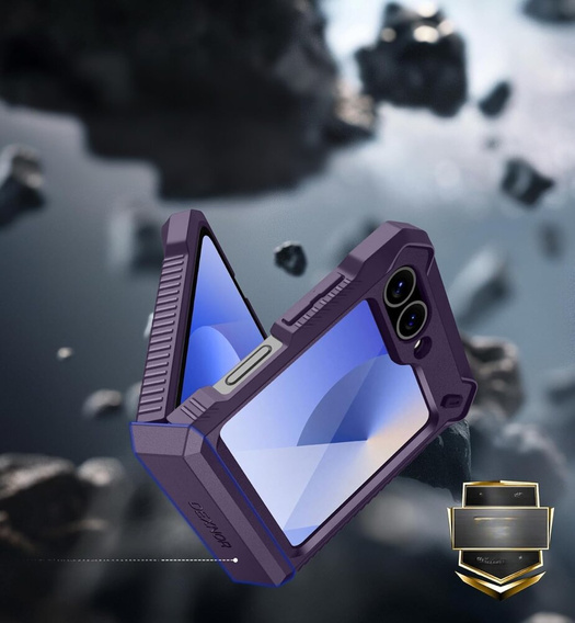 Pancéřové pouzdro pro Samsung Galaxy Z Flip7 FE / Z Flip6, Dexnor Clip Holder, fialové