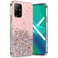 Pouzdro pro Oppo Reno5 Z / F19 Pro Plus, Glittery, růžové