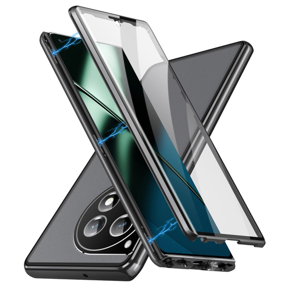 Pouzdro pro OnePlus 12 5G, Magnetic Dual Glass, černé