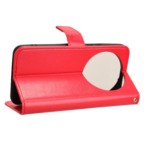 Klopové pouzdro pro Xiaomi 14 Ultra, Crazy Horse Wallet, červené