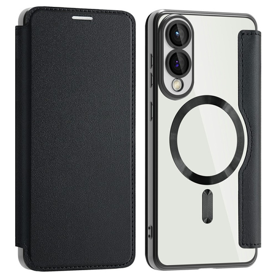 Klopové pouzdro pro Samsung Galaxy S25 Edge, RFID Wallet MagSafe CamShield, černé