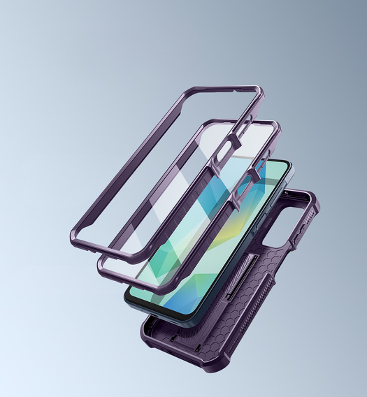 Pancéřové pouzdro pro Samsung Galaxy A16, Dexnor Full Body (Two Frames), fialové