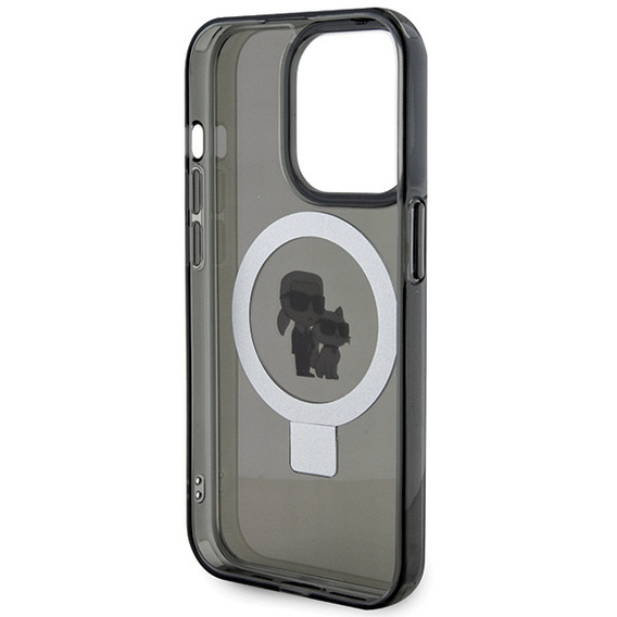 Pouzdro Karl Lagerfeld Ring Stand Karl & Choupette MagSafe pro iPhone 15 Pro